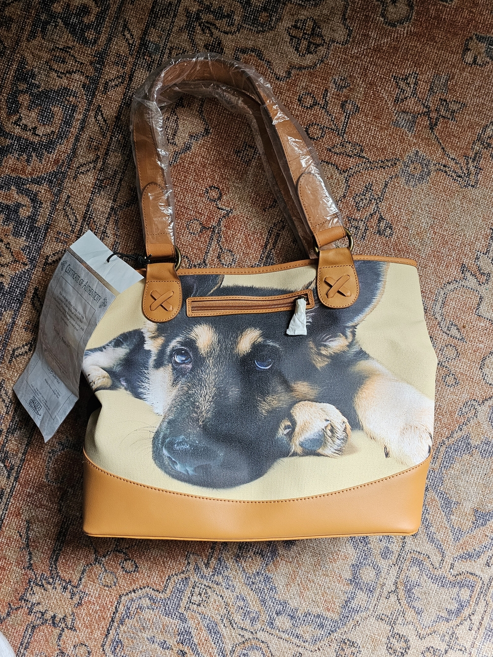 Ardleigh Elliott 'Faithful Friend' Tote Bag with German Shepherd Art